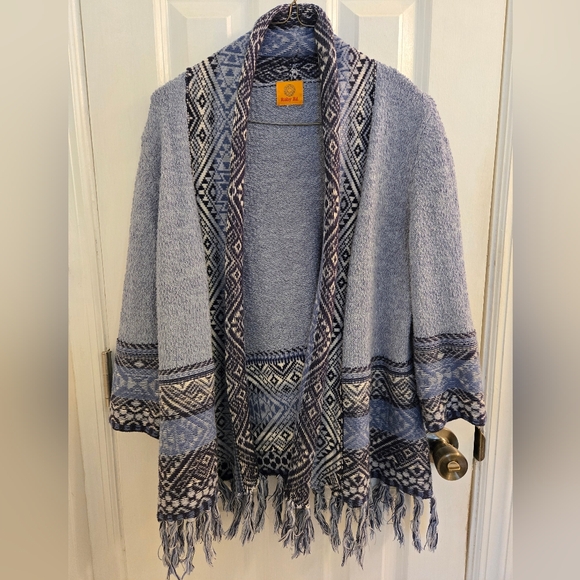 Ruby Rd. Sweaters - Abstract Pattern Open Sweater